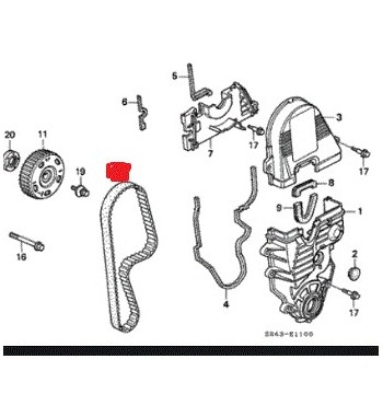 Correa Distribucion Civic 1988 1995 D13 D15 japon