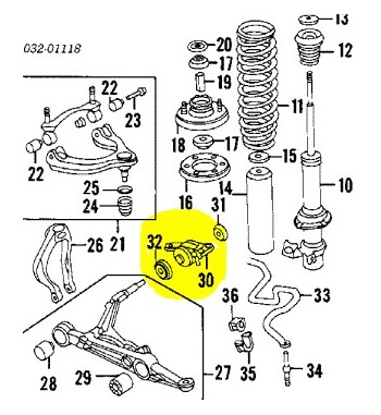 Buje Bandeja Delantero Inferior CIVIC 1992 1995 ParteTrasera Izquierda