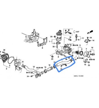 Tubo Agua Calefaccion CIVIC 2001 2006 D17