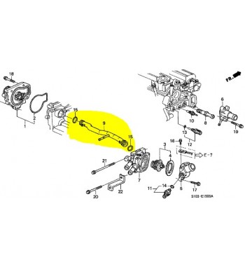 Tubo Agua Calefaccion CRV INTEGRA B18 B20