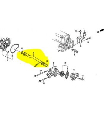 Tubo Agua Calefaccion  CIVIC 1992 1995   D16A1
