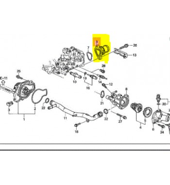 Tubo Salida Agua Culata ACCORD F23A 1998 2003