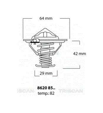 Termostato 78° Grados 64mm PRELUDE 1992 2003 H22 H23 PILOT J35 ACCORD  J30