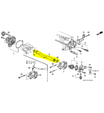 Tubo Agua Calefaccion CIVIC 1996 2000  HRV  D16Y