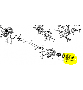 Tapa Termostato HONDA CIVIC 1988 1991 D15 D13