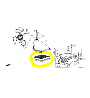 Filtro Aire HONDA ACCORD 2010   2014 Motor K24 DENSO ORIGINAL