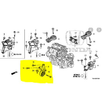 Soporte Delantero CRV 2015  2017  2WD  CVT