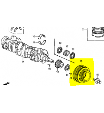 POLEA CIGUEÑAL DAMPER B20 B18 CRV INTEGRA 1994 AL 2001