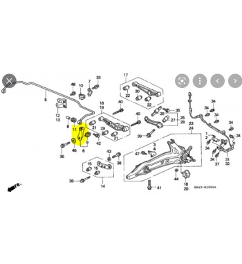 BIELETA BUJE TRASERO BARA ESTABILIZADORA INTEGRA CIVIC 1989 1993