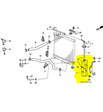 Deposito Agua Expansion Reserva Rdiador Honda Civic 1992 2000